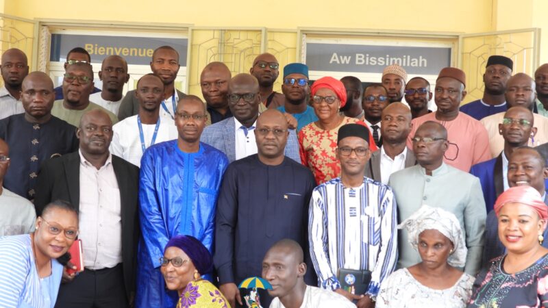 Les membres du comité syndical de l’UNTM de la CMSS en formation :