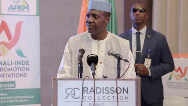MALI : LE PREMIER MINISTRE PRÉSIDE LE PREMIER FORUM MALI-INDE POUR LA PROMOTION DES EXPORTATIONS