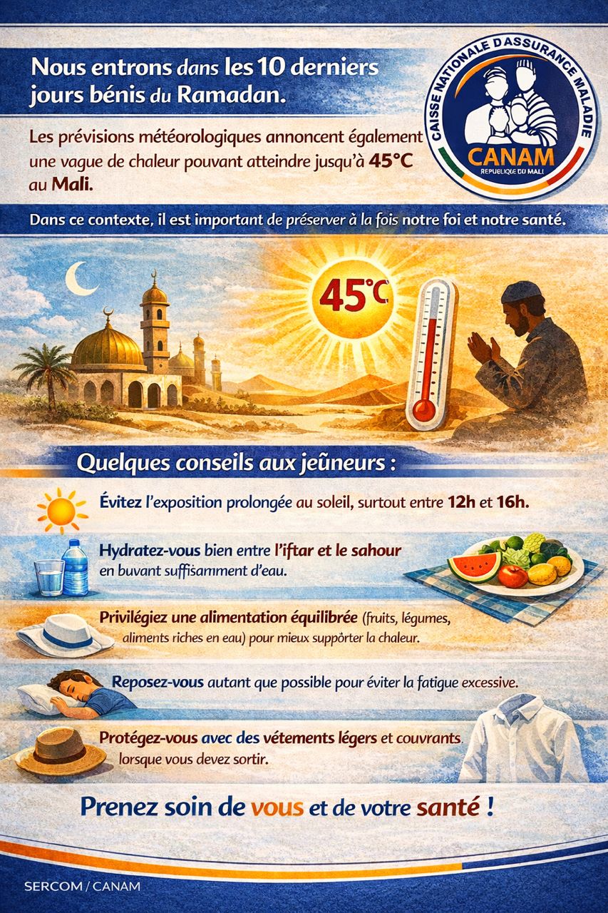 Chaleur et jeûne : des conseils pour protéger la santé des fidèles